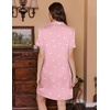 Ekouaer Labor and Delivery Gown for Women, Maternity Hospital Gowns with Button Short Sleeve Nursing Nightgown Pajamas Dress(Pink Teddy Bear)