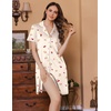 Ekouaer Labor and Delivery Gown for Women, Maternity Hospital Gowns with Button Short Sleeve Nursing Nightgown Pajamas Dress(Yellow Teddy Bear)
