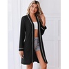 Ekouaer Robes for Women Long Sleeve Bathrobe Lightweight Soft Kimono Robes Ladies Casual Sleepwear with Pockets(Black)