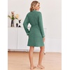Ekouaer Robes for Women Long Sleeve Bathrobe Lightweight Soft Kimono Robes Ladies Casual Sleepwear with Pockets(Bright Green)