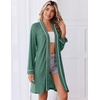 Ekouaer Robes for Women Long Sleeve Bathrobe Lightweight Soft Kimono Robes Ladies Casual Sleepwear with Pockets(Bright Green)