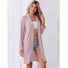 Ekouaer Robes for Women Long Sleeve Bathrobe Lightweight Soft Kimono Robes Ladies Casual Sleepwear with Pockets(Light Pink)