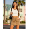 Ekouaer Womens Long Sleeve Crop Tops Scoop Neck Raglan Shirts Slim Fit Underscrub Basic Fashion Clothing XS-XXL(Beige)