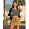 Ekouaer Womens Long Sleeve Crop Tops Scoop Neck Raglan Shirts Slim Fit Underscrub Basic Fashion Clothing XS-XXL(Grey Black Combo)