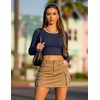Ekouaer Womens Long Sleeve Crop Tops Scoop Neck Raglan Shirts Slim Fit Underscrub Basic Fashion Clothing XS-XXL(Navy Blue)