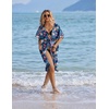 Ekouaer Women’s Swimwear Cover Ups Sexy Chiffon Beach Bikini Swimsuit Kimono Cardigan Cover Up Long Flowy Beachwear(P Plants 2)