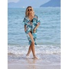 Ekouaer Women’s Swimwear Cover Ups Sexy Chiffon Beach Bikini Swimsuit Kimono Cardigan Cover Up Long Flowy Beachwear(P Plants 3)