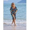 Ekouaer Women’s Swimwear Cover Ups Sexy Chiffon Beach Bikini Swimsuit Kimono Cardigan Cover Up Long Flowy Beachwear(P Plants)