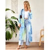 Ekouaer Women’s Zipper Robe Long Sleeve Loungewear Full Length Nightgown Lightweight Housecoat with Pockets