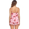 Ekouaer Pajamas for Women Set Silk Satin Pjs Sexy Lingerie Sleepwear Cami Shorts Set Summer Nightwear S-XXL(Red Bow)
