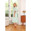 Ekouaer 2 Pack House Dresses for Women with Pockets Short Sleeve Moo Moos Floral Print Mumu Dresses(Floral Light Green/Floral Pink)