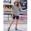 Ekouaer 2 Pack Womens Tops Short Sleeve Oversized T Shirts Summer Spring Tops 2025 Basic Casual Tee Top S-XXL(Light Tangerine/Striped)
