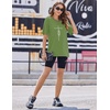 Ekouaer 2 Pack Womens Tops Short Sleeve Oversized T Shirts Summer Spring Tops 2025 Basic Casual Tee Top S-XXL(Pink/Green)