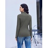 Ekouaer Mock Neck Tops for Women Turtleneck 3 Pack Thermal Long Sleeve Women Womens Undershirts Casual Turtle Neck Undershirt(Black/White/Dark Grey)