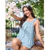 Ekouaer Pajama for Women 2 Piece Soft Pjs Sets Bow Tank Top and Shorts Set Bridal Ruffle Pajamas for Women XS-2XL(Bow Dot)