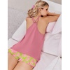 Ekouaer Womens Cami Pajama Set Sexy Tank Top and Shorts Set Sleeveless Racerback Pjs Summer Soft Sleepwear S-XXL(Peach Pink Floral)