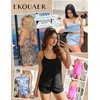 Ekouaer Womens Cami Pajama Sets Soft Shorts Lingerie Set Camisole 2 Piece Cami Shorts Pj Nightwear(Red Lips)