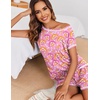 Ekouaer Womens Pajama Sets 2 Piece Soft Short Sleeve Top and Shorts Sleepwear Round Neck Pjs Lounge Set with Pockets(Pink Cashew Flower)