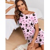 Ekouaer Womens Pajama Sets 2 Piece Soft Short Sleeve Top and Shorts Sleepwear Round Neck Pjs Lounge Set with Pockets(Pink Hearts Apple)
