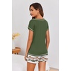 Ekouaer Womens Pajama Sets 2 Piece Soft Short Sleeve Top and Shorts Sleepwear Round Neck Pjs Lounge Set with Pockets(Tie Dye Green)