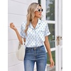 Ekouaer Womens Silk Satin Pajama Sets 2 Piece Button Down Silk Pjs Shorts Sets Cute Print Short Sleeve Sleepwear S-4XL(Blue Bow)