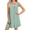 Green White Floral