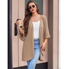 Ekouaer Robes for Women Lightweight Waffle Knit Short Bath Robe Knee Length Ruffle Ladies Loungewear(Khaki)