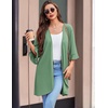 Ekouaer Robes for Women Lightweight Waffle Knit Short Bath Robe Knee Length Ruffle Ladies Loungewear(Mint Green)