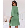 Ekouaer Robes for Women Lightweight Waffle Knit Short Bath Robe Knee Length Ruffle Ladies Loungewear(Mint Green)