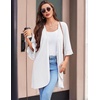 Ekouaer Robes for Women Lightweight Waffle Knit Short Bath Robe Knee Length Ruffle Ladies Loungewear(White)