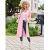 Ekouaer Womens Robe Long Knit Kimono Bathrobe Lightweight Sleepwear Soft Ladies Loungewear with Pockets, S-XXL(Light Pink)