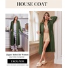 Ekouaer Zipper Robes for Women Long Sleeve Lightweight House Coats with Pockets Zip Up Bathrobe Loungewear S-3XL