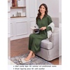 Ekouaer Zipper Robes for Women Long Sleeve Lightweight House Coats with Pockets Zip Up Bathrobe Loungewear S-3XL