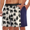 Ekouaer Men’s Pajama Shorts Soft Comfy Sleep Bottoms 2 Pack Casual Lounge Sleepwear Pants with Pockets(Papa Bear+navy Blue)