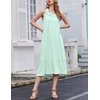 Ekouaer 2 Pack Nightgowns for Women Sleeveless Long Night Gowns Victorian Nightdress with Pockets Soft Ladies Gown(Floral Purple/Light Green)