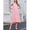 Ekouaer 2 Pack Nightgowns for Women Sleeveless Long Night Gowns Victorian Nightdress with Pockets Soft Ladies Gown(Floral Purple/Pink)