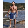 Ekouaer Mens Swim Trunks 7 Inch Quick Dry Breathable Board Shorts Beach Bathing Suit Lightweight Swimsuit Swimwear(American Flag(vintage Blue))
