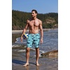 Ekouaer Mens Swim Trunks 7 Inch Quick Dry Breathable Board Shorts Beach Bathing Suit Lightweight Swimsuit Swimwear(Green Shark)