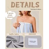 Ekouaer Waffle Robes For Women Bath Wrap Lightweight Shower Wrap 2026 Knee Length Spa Robe with Adjustable Closure S-XL(Blue White Stripes)