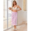 Ekouaer Waffle Robes For Women Bath Wrap Lightweight Shower Wrap 2026 Knee Length Spa Robe with Adjustable Closure S-XL(Pink Pineapple)