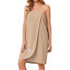 Ekouaer Waffle Robes For Women Bath Wrap Lightweight Shower Wrap 2026 Knee Length Spa Robe with Adjustable Closure S-XL(Khaki)