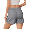 Ekouaer 2 Pack Womens Pajama Shorts 2026 Summer Casual Lounge Sleep Short Ruffle Soft Comfy Pj Bottoms with Pockets(Heather Grey)