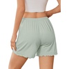 Ekouaer 2 Pack Womens Pajama Shorts 2026 Summer Casual Lounge Sleep Short Ruffle Soft Comfy Pj Bottoms with Pockets(Light Green)