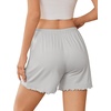 Ekouaer 2 Pack Womens Pajama Shorts 2026 Summer Casual Lounge Sleep Short Ruffle Soft Comfy Pj Bottoms with Pockets(Light Grey)