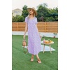 Ekouaer Long Nightgowns for Women Plus Size House Dress Short Sleeve Night Gown Pleated Full Length Loungwear S-4XL(Purple Flower)