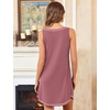Ekouaer Nightgowns for Women Bamboo Viscose Night Gown Sleeveless Sleepshirt Chemise Sleepwear Tank Sleep Dress S-3XL(Deep Pink)