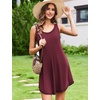 Ekouaer Nightgowns for Women Bamboo Viscose Night Gown Sleeveless Sleepshirt Chemise Sleepwear Tank Sleep Dress S-3XL(Deep Red)