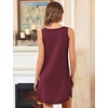 Ekouaer Nightgowns for Women Bamboo Viscose Night Gown Sleeveless Sleepshirt Chemise Sleepwear Tank Sleep Dress S-3XL(Deep Red)