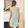 Ekouaer Nightgowns for Women Bamboo Viscose Night Gown Sleeveless Sleepshirt Chemise Sleepwear Tank Sleep Dress S-3XL(Floral Light Green)
