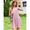 Ekouaer Nightgowns for Women Bamboo Viscose Night Gown Sleeveless Sleepshirt Chemise Sleepwear Tank Sleep Dress S-3XL(Floral Pink)